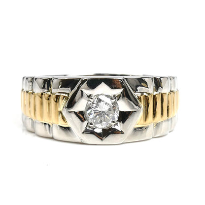 Pt900/K18YG リング・指輪 ダイヤモンド0.45ct 22号 15.5g メンズ【中古】