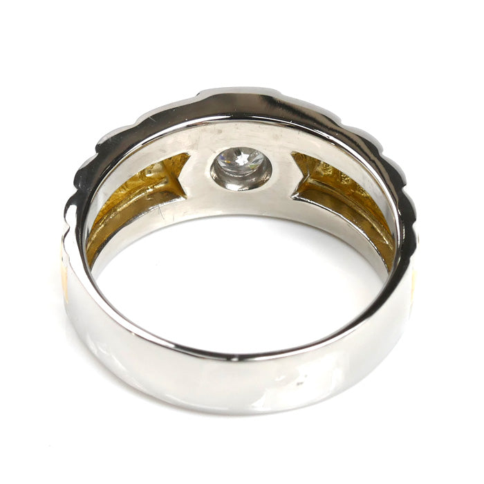 Pt900/K18YG リング・指輪 ダイヤモンド0.45ct 22号 15.5g メンズ【中古】