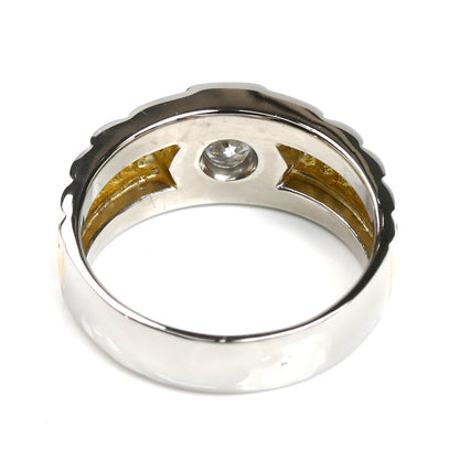 Pt900/K18YG リング・指輪 ダイヤモンド0.45ct 22号 15.5g メンズ【中古】