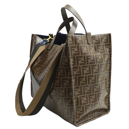 FENDI フェンディ FILAコラボ ズッカ柄 トートバッグ 2Wayショルダーバッグ ブラウン マルチ 8BM357 レディース【中古】