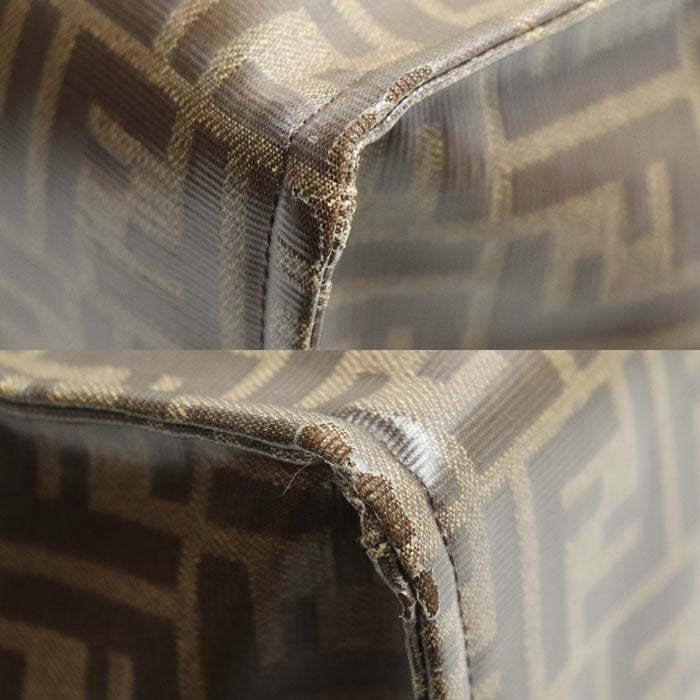 FENDI フェンディ FILAコラボ ズッカ柄 トートバッグ 2Wayショルダーバッグ ブラウン マルチ 8BM357 レディース【中古】