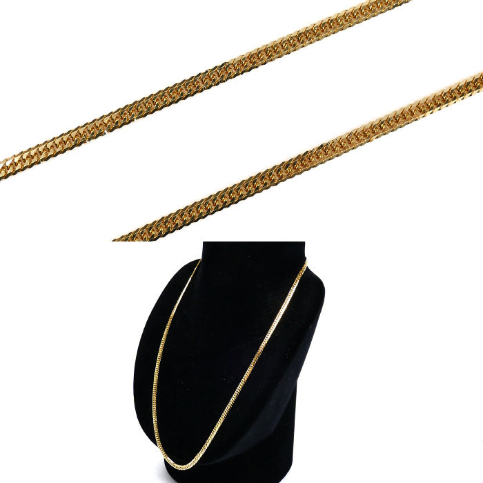 K18YG イエローゴールド ネックレス 喜平6面Wカット 20.2g 50cm メンズ【中古】