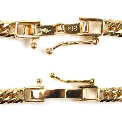 K18YG イエローゴールド ネックレス 喜平6面Wカット 20.2g 50cm メンズ【中古】