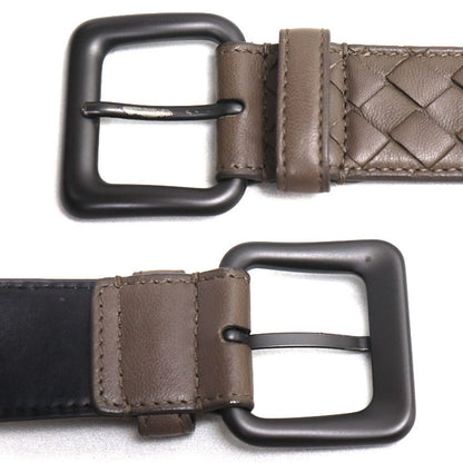 BOTTEGAVENETA ボッテガヴェネタ イントレチャート 85cm ベルト グレージュ メンズ【中古】