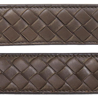 BOTTEGAVENETA ボッテガヴェネタ イントレチャート 85cm ベルト グレージュ メンズ【中古】
