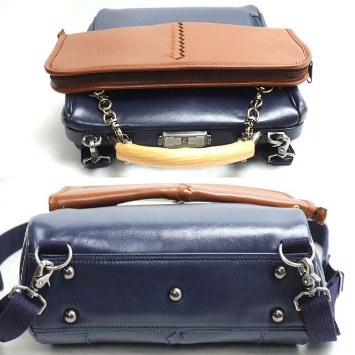 YOUTA 3WAY ダレスバッグ 縦型Sサイズ リュック・デイパック ネイビー Y9S/ｙ34 傘ケース付き ユニセックス【中古】【美品】