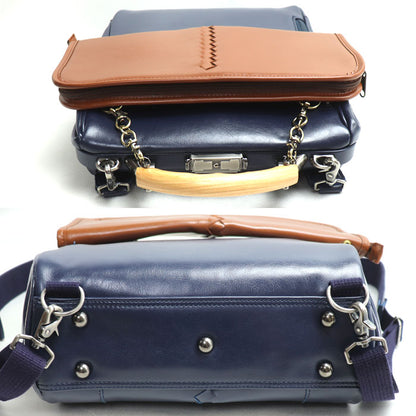 YOUTA 3WAY ダレスバッグ 縦型Sサイズ リュック・デイパック ネイビー Y9S/ｙ34 傘ケース付き ユニセックス【中古】【美品】