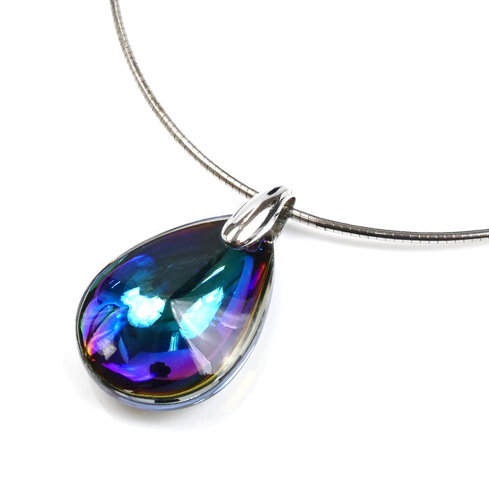 Baccarat バカラ シルバー925 フルール ドゥ プシデリック アクアミラー ネックレス 37.5/42cm レディース【中古】