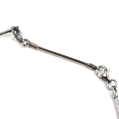 Baccarat バカラ シルバー925 フルール ドゥ プシデリック アクアミラー ネックレス 37.5/42cm レディース【中古】