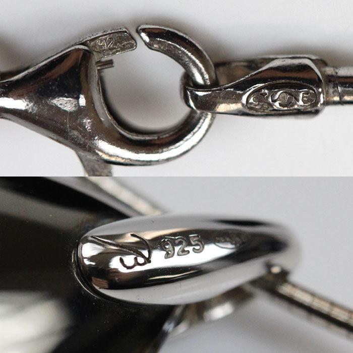 Baccarat バカラ シルバー925 フルール ドゥ プシデリック アクアミラー ネックレス 37.5/42cm レディース【中古】