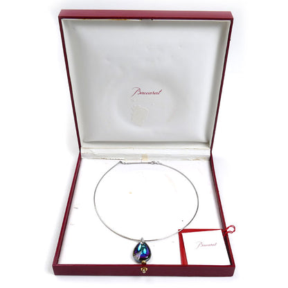 Baccarat バカラ シルバー925 フルール ドゥ プシデリック アクアミラー ネックレス 37.5/42cm レディース【中古】