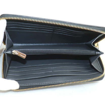 COACH コーチ レガシー ジャガード 長財布 ラウンドファスナー ブラック ベージュ F13677 IMD1I レディース【中古】【美品】