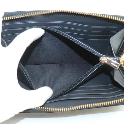 COACH コーチ レガシー ジャガード 長財布 ラウンドファスナー ブラック ベージュ F13677 IMD1I レディース【中古】【美品】