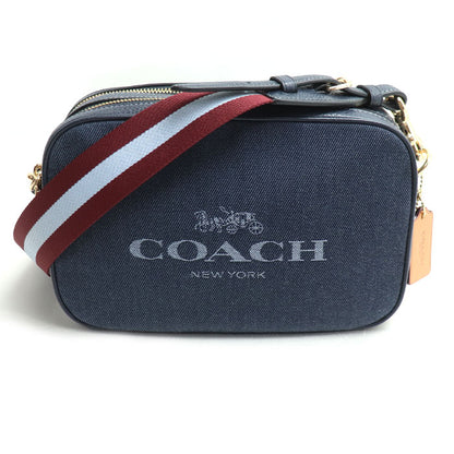COACH コーチ ジェス クロスボディ ショルダーバッグ ネイビー C8585 IMDEN アウトレット品 ユニセックス【中古】【極美品】
