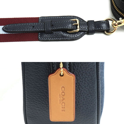 COACH コーチ ジェス クロスボディ ショルダーバッグ ネイビー C8585 IMDEN アウトレット品 ユニセックス【中古】【極美品】