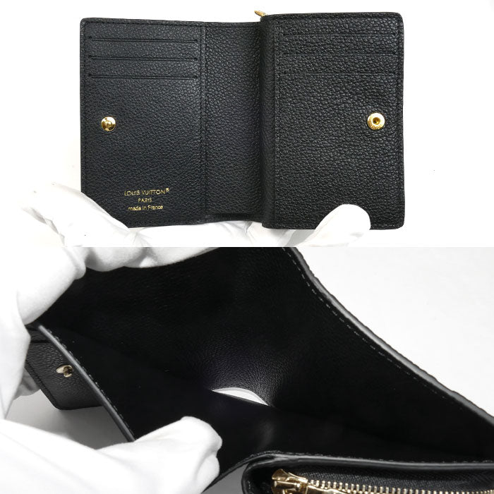 LOUIS VUITTON ルイ・ヴィトン ポルトフォイユ クレア 二つ折り財布 アンプラント ブラック M80151 ICチップ レディース【中古】【極美品】