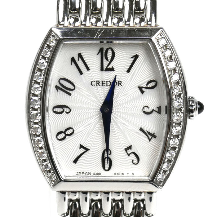 SEIKO セイコー クレドール シグノ ダイヤベゼル 腕時計 電池式 GSAW979/4J80-0AZ0 レディース【中古】