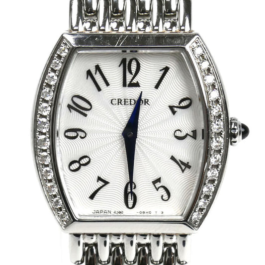 SEIKO セイコー クレドール シグノ ダイヤベゼル 腕時計 電池式 GSAW979/4J80-0AZ0 レディース【中古】