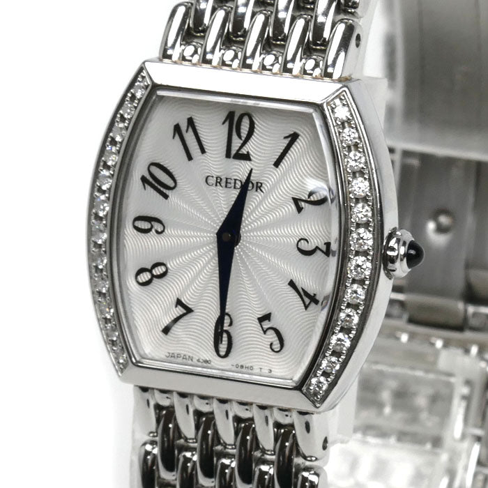 SEIKO セイコー クレドール シグノ ダイヤベゼル 腕時計 電池式 GSAW979/4J80-0AZ0 レディース【中古】