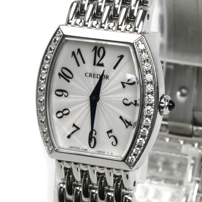 SEIKO セイコー クレドール シグノ ダイヤベゼル 腕時計 電池式 GSAW979/4J80-0AZ0 レディース【中古】