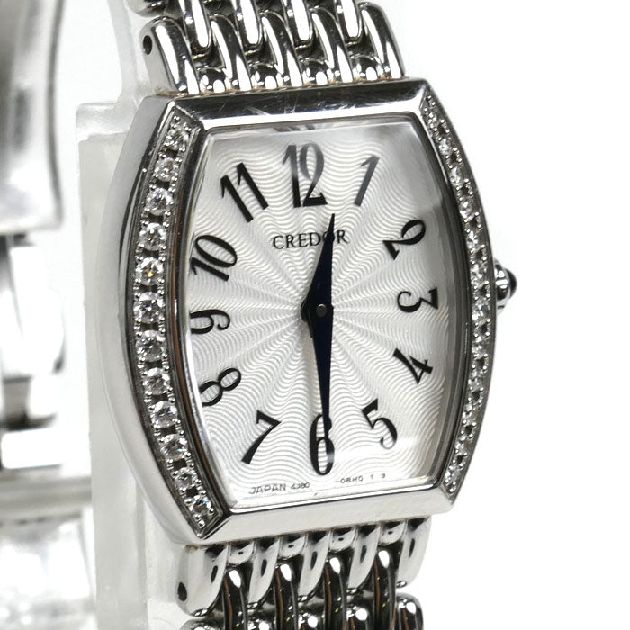 SEIKO セイコー クレドール シグノ ダイヤベゼル 腕時計 電池式 GSAW979/4J80-0AZ0 レディース【中古】