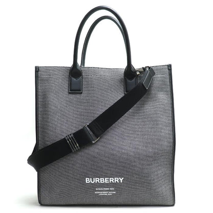BURBERRY バーバリー ホースフェリー トートバッグ 2Wayショルダーバッグ グレー 8050814 メンズ【中古】