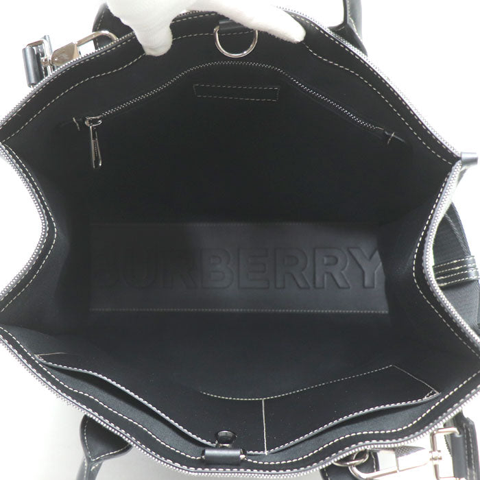 BURBERRY バーバリー ホースフェリー トートバッグ 2Wayショルダーバッグ グレー 8050814 メンズ【中古】