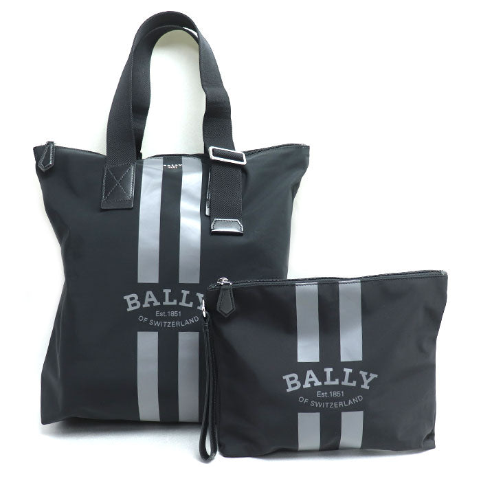 BALLY バリー ON THE GO BAG.STL トートバッグ ブラック 折りたたみ ユニセックス【中古】【美品】