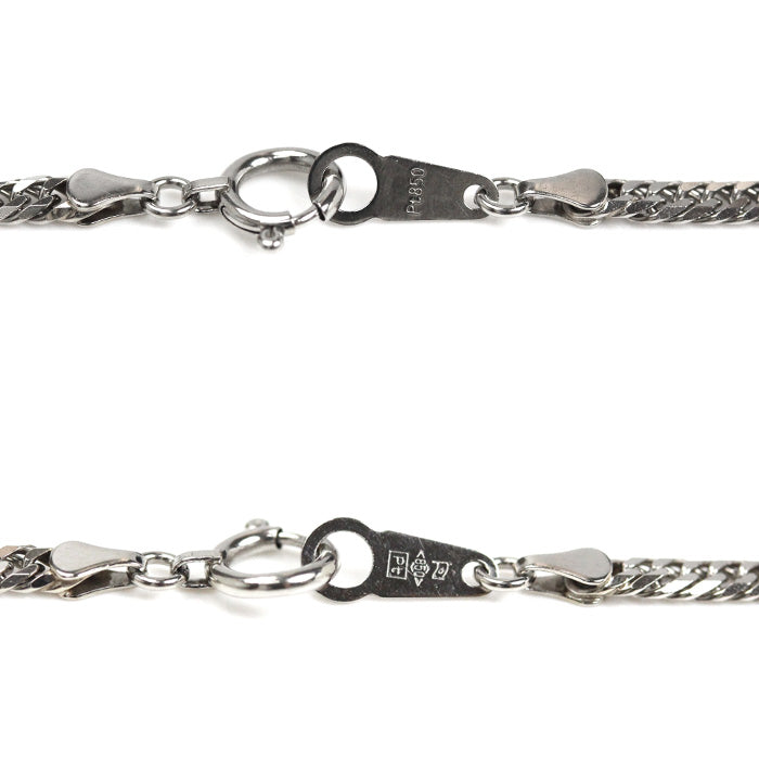 Pt850プラチナ ネックレス 喜平6面Wカット 10.3g 45cm レディース【中古】