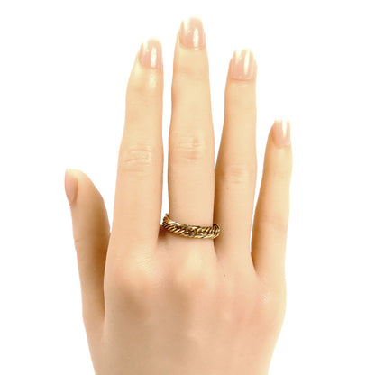 K18YG イエローゴールド 6面W リング・指輪 3.0g 26/28号 メンズ【中古】