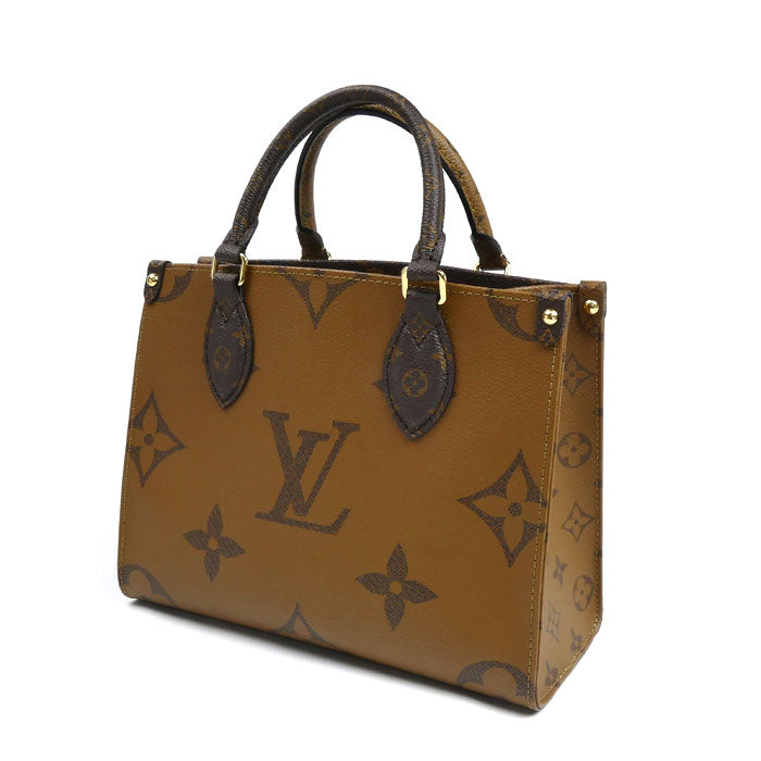 LOUIS VUITTON ルイ・ヴィトン オンザゴーPM 2Wayショルダーバッグ ジャイアントリバース M46373 ICチップ レディース【中古】【美品】