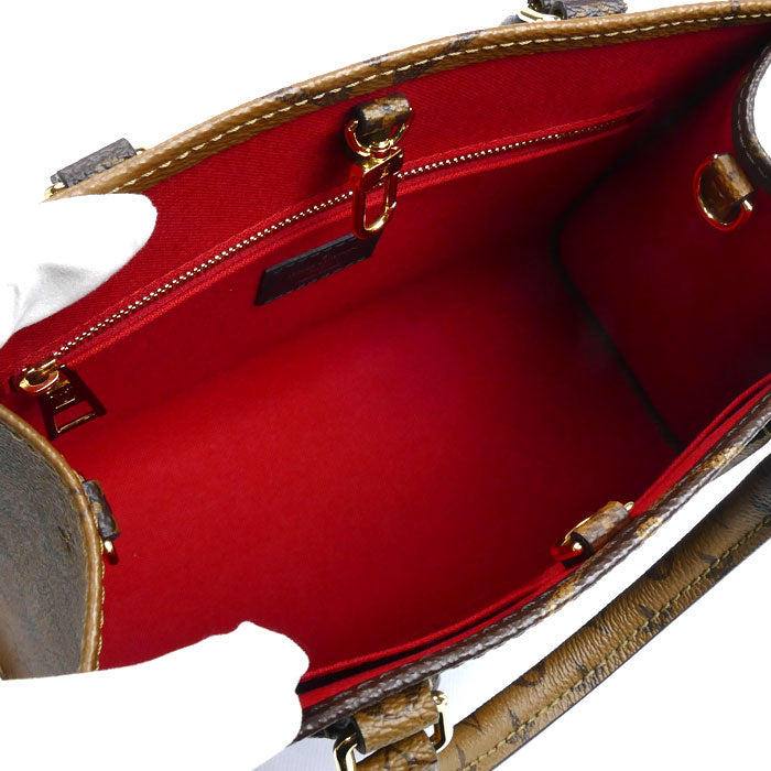 LOUIS VUITTON ルイ・ヴィトン オンザゴーPM 2Wayショルダーバッグ ジャイアントリバース M46373 ICチップ レディース【中古】【美品】