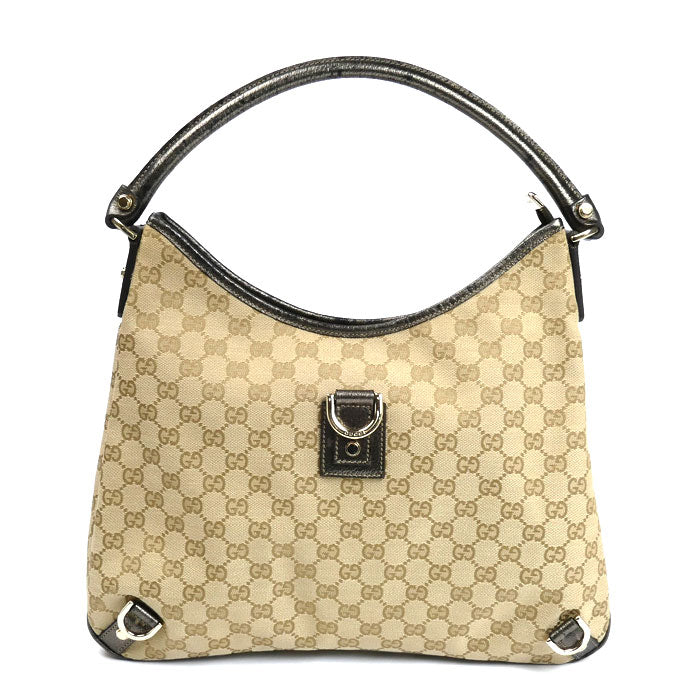 GUCCI グッチ GGキャンバス セミショルダー ショルダーバッグ ベージュ 130737 レディース【中古】