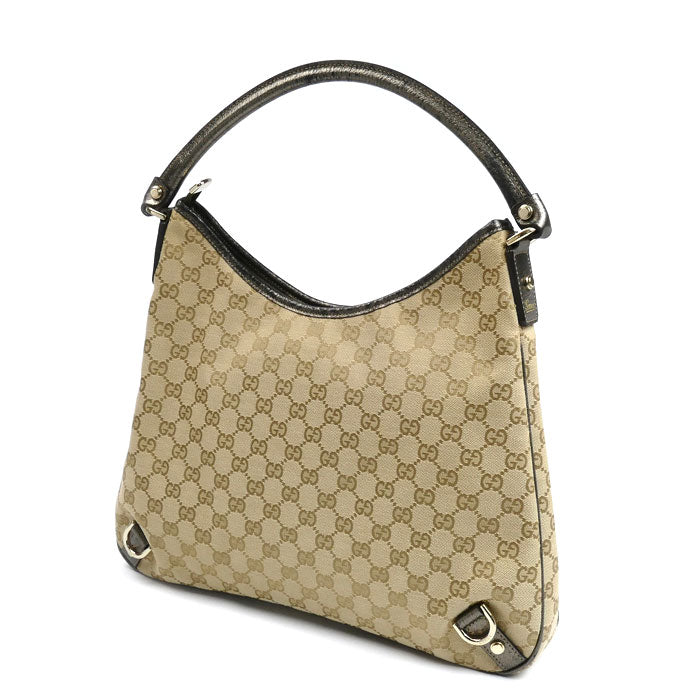 GUCCI グッチ GGキャンバス セミショルダー ショルダーバッグ ベージュ 130737 レディース【中古】