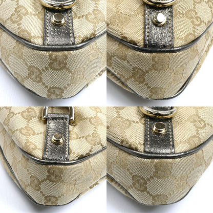 GUCCI グッチ GGキャンバス セミショルダー ショルダーバッグ ベージュ 130737 レディース【中古】