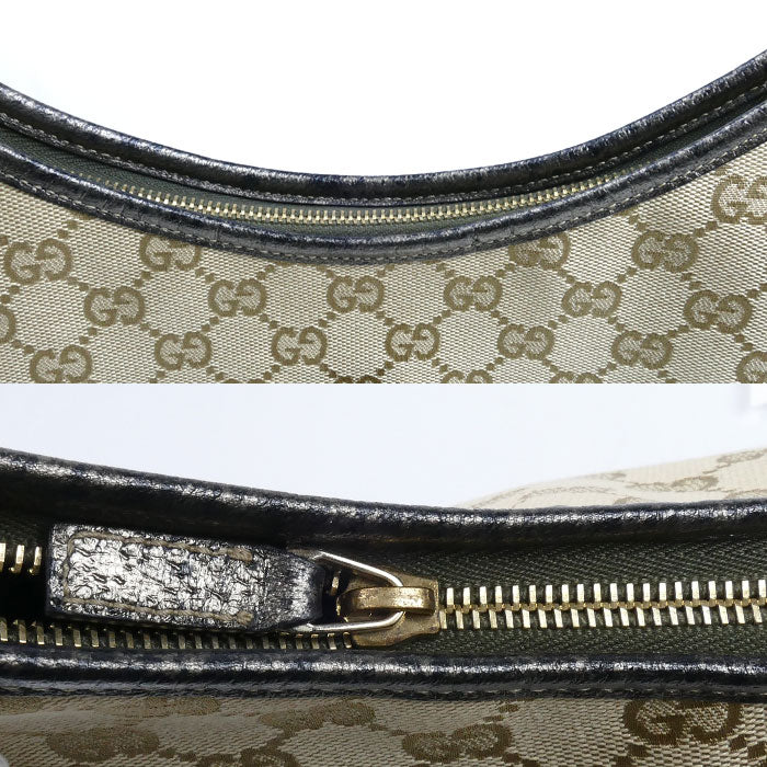 GUCCI グッチ GGキャンバス セミショルダー ショルダーバッグ ベージュ 130737 レディース【中古】