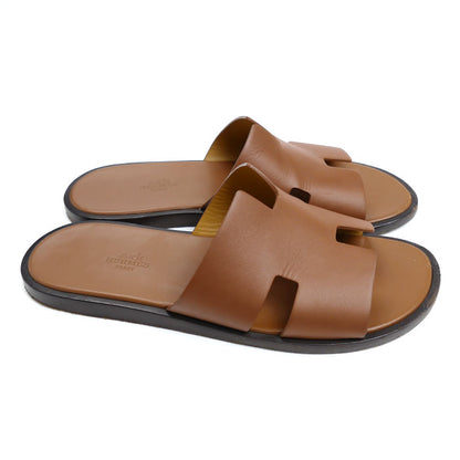 HERMES エルメス イズミール サンダル ブラウン 
41 メンズ【中古】