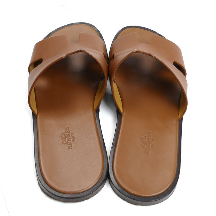 HERMES エルメス イズミール サンダル ブラウン 
41 メンズ【中古】