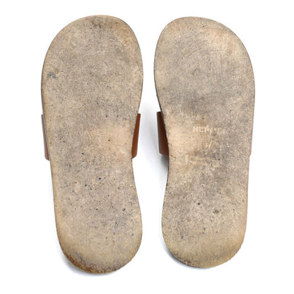 HERMES エルメス イズミール サンダル ブラウン 
41 メンズ【中古】