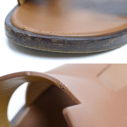 HERMES エルメス イズミール サンダル ブラウン 
41 メンズ【中古】