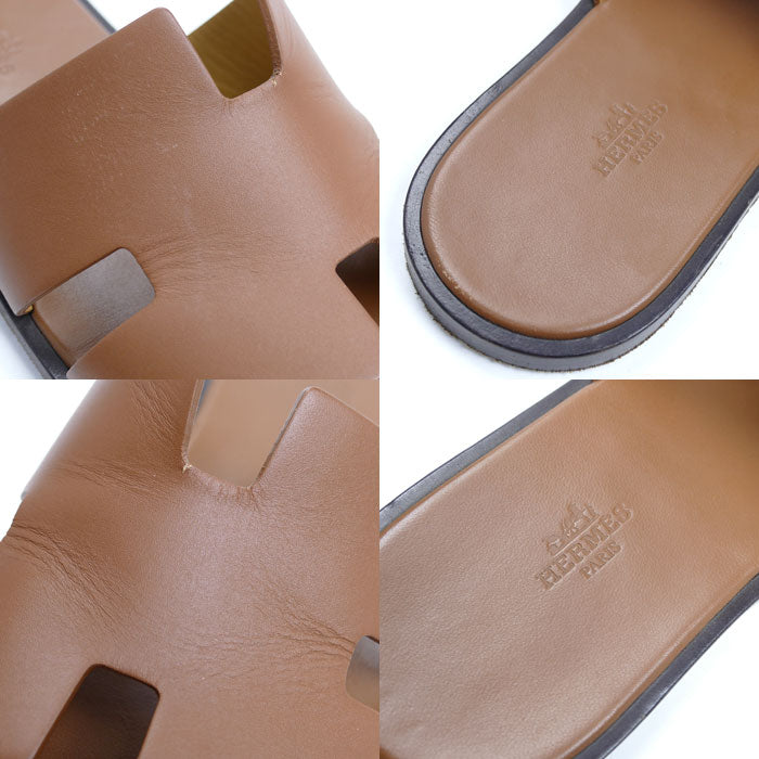 HERMES エルメス イズミール サンダル ブラウン 
41 メンズ【中古】