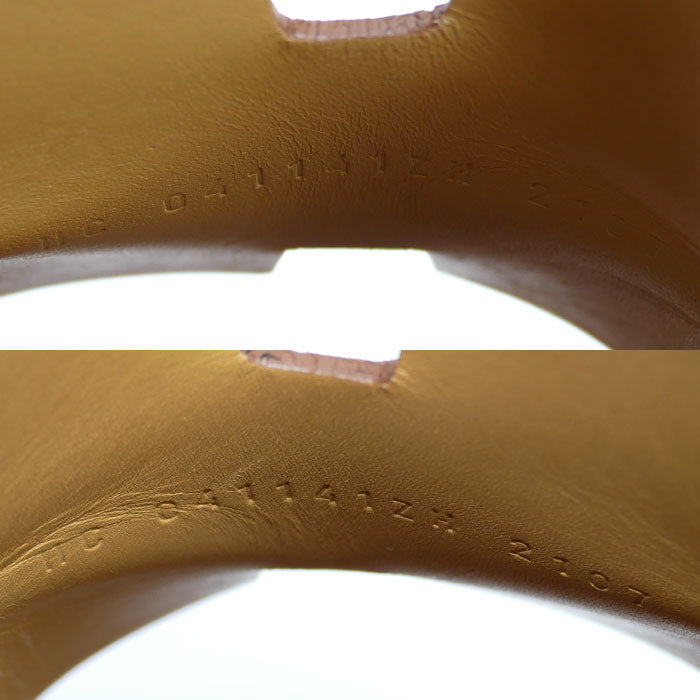 HERMES エルメス イズミール サンダル ブラウン 
41 メンズ【中古】