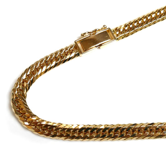 K18YG イエローゴールド ネックレス 喜平12面トリプルカット 27.4g 45cm ユニセックス【中古】