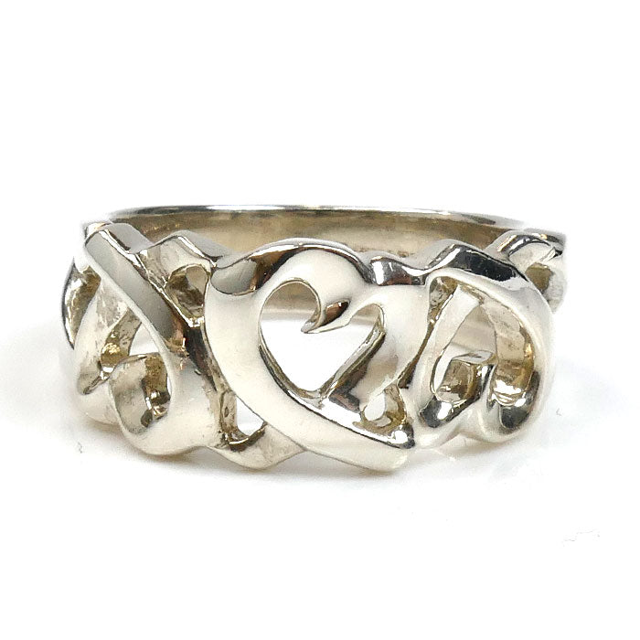 TIFFANY&Co. ティファニー シルバー925 トリプルラヴィングハート リング・指輪 9号 5.0g レディース【中古】