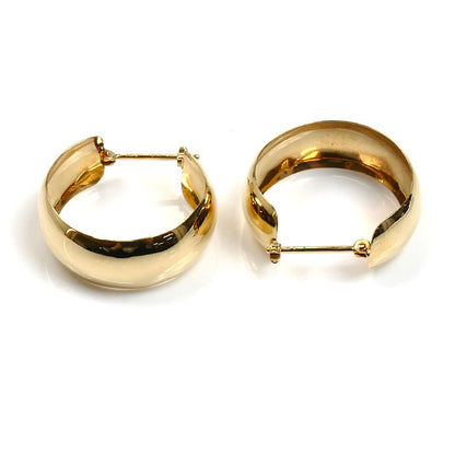 K18YG イエローゴールド フープ ピアス 3.6g レディース【中古】