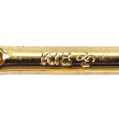 K18YG イエローゴールド フープ ピアス 3.6g レディース【中古】