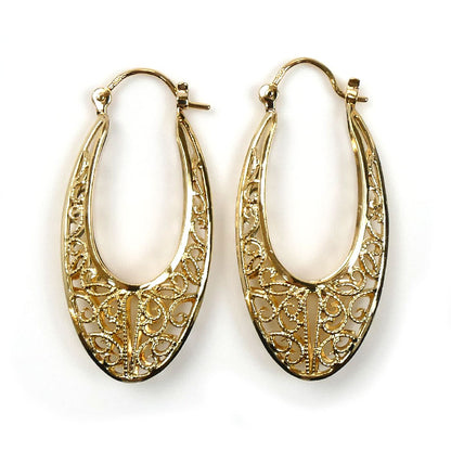 K18YG イエローゴールド 透かし ピアス 4.9g レディース【中古】