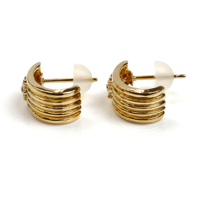 K18YG イエローゴールド ピアス ダイヤモンド0.11ct/0.11ct 3.7g レディース【中古】