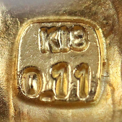 K18YG イエローゴールド ピアス ダイヤモンド0.11ct/0.11ct 3.7g レディース【中古】