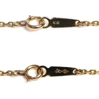 K18YG イエローゴールド ネックレス 小豆 4.7g 60cm レディース【中古】